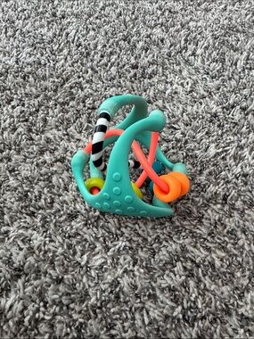 Sassy Teal Multicolor Baby Sensory Teether & Rattle